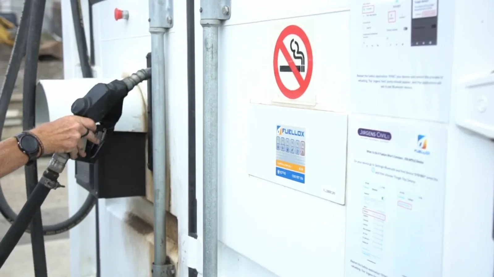 Fuellox installed on a bulk tank